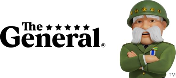 2023 Updated Logo and The General crossing his arms