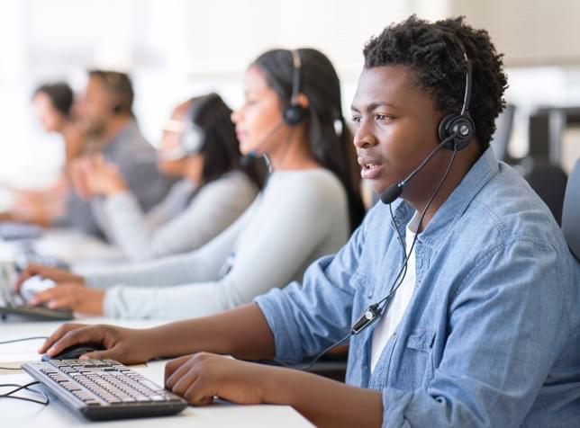 Contact The General Car Insurance - Call center agents taking phone calls for The General