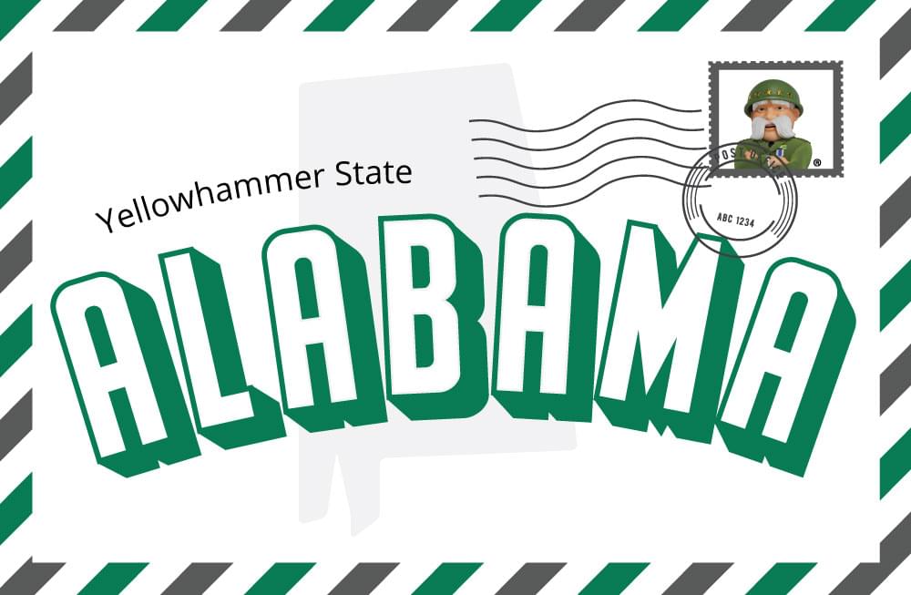 Piece of mail from Alabama because The General offers affordable car insurance in Alabama.