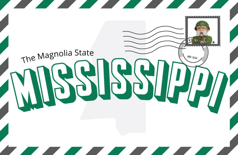 Piece of mail from Mississippi because The General offers affordable car insurance in Mississippi.